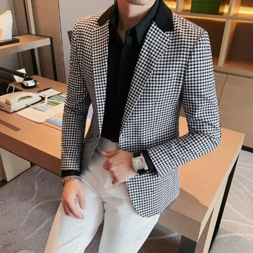 Casual Solid Blazer Jacket for Men