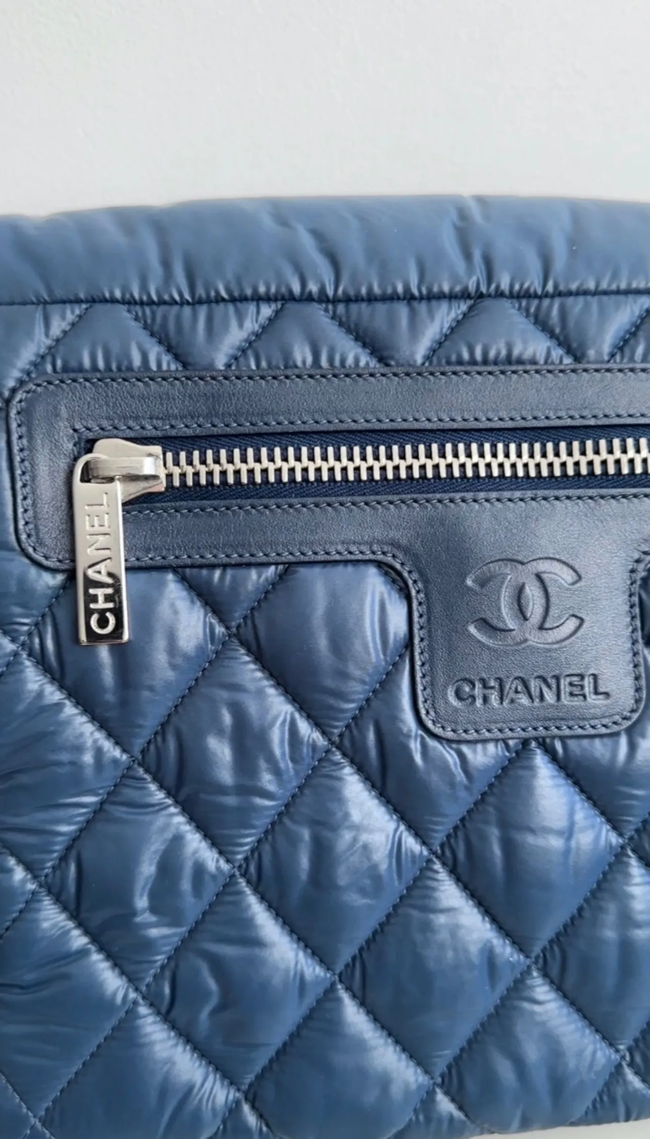 Chanel Blue Nylon Coco Cocoon Crossbody Messenger Bag