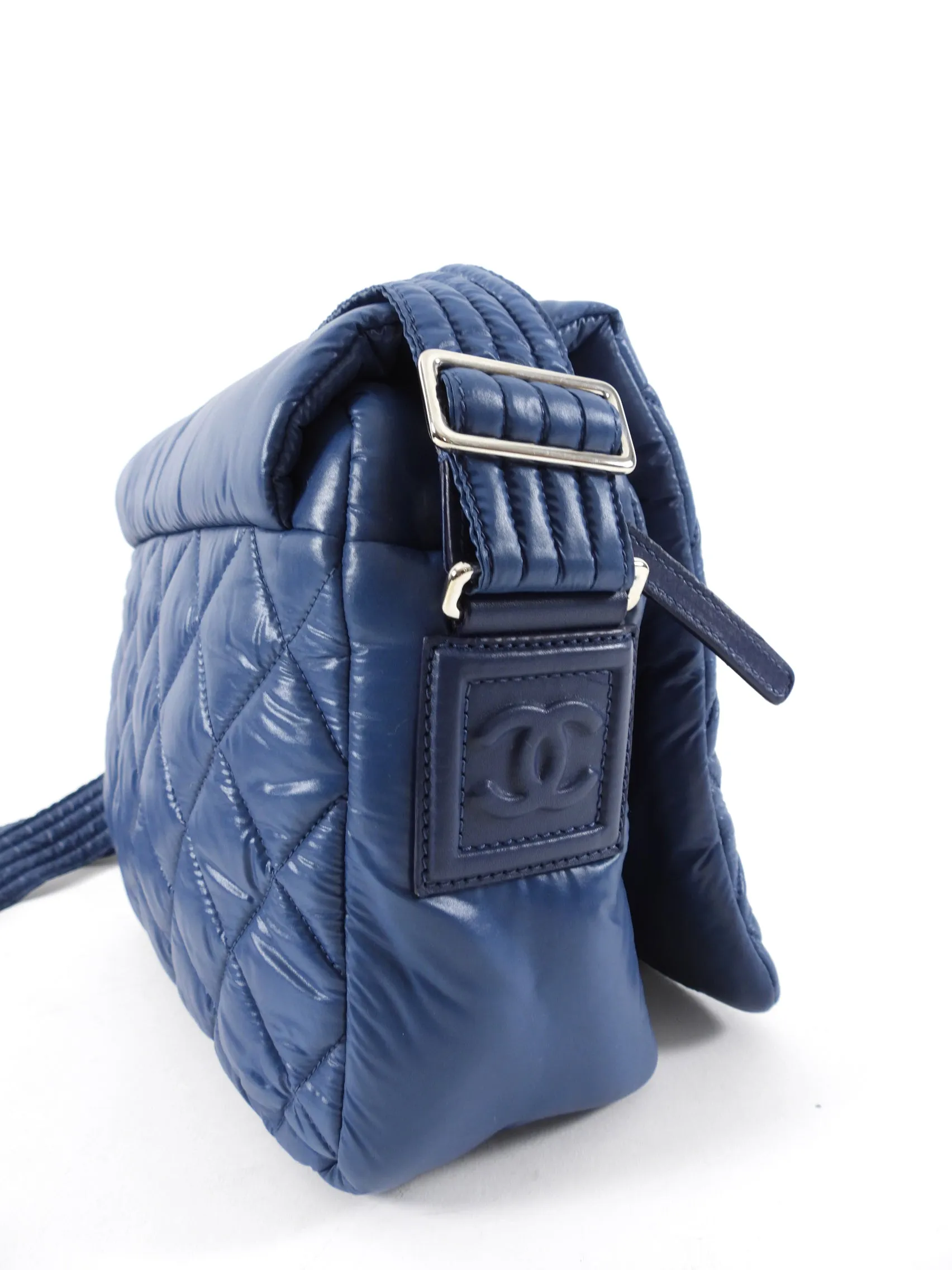 Chanel Blue Nylon Coco Cocoon Crossbody Messenger Bag