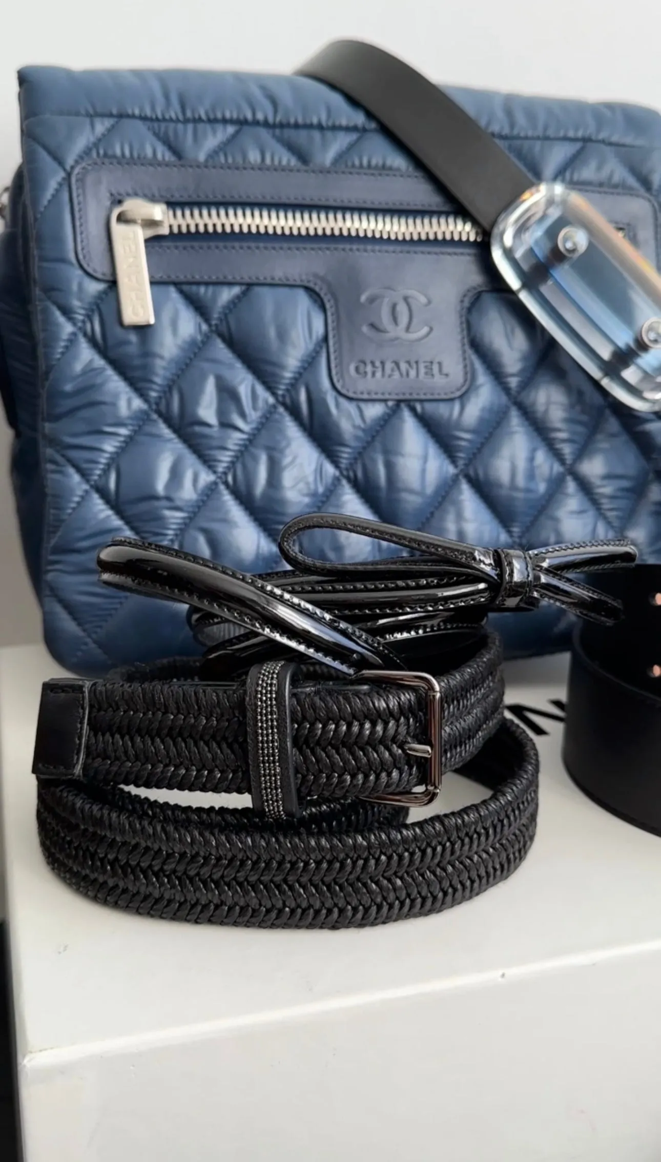 Chanel Blue Nylon Coco Cocoon Crossbody Messenger Bag