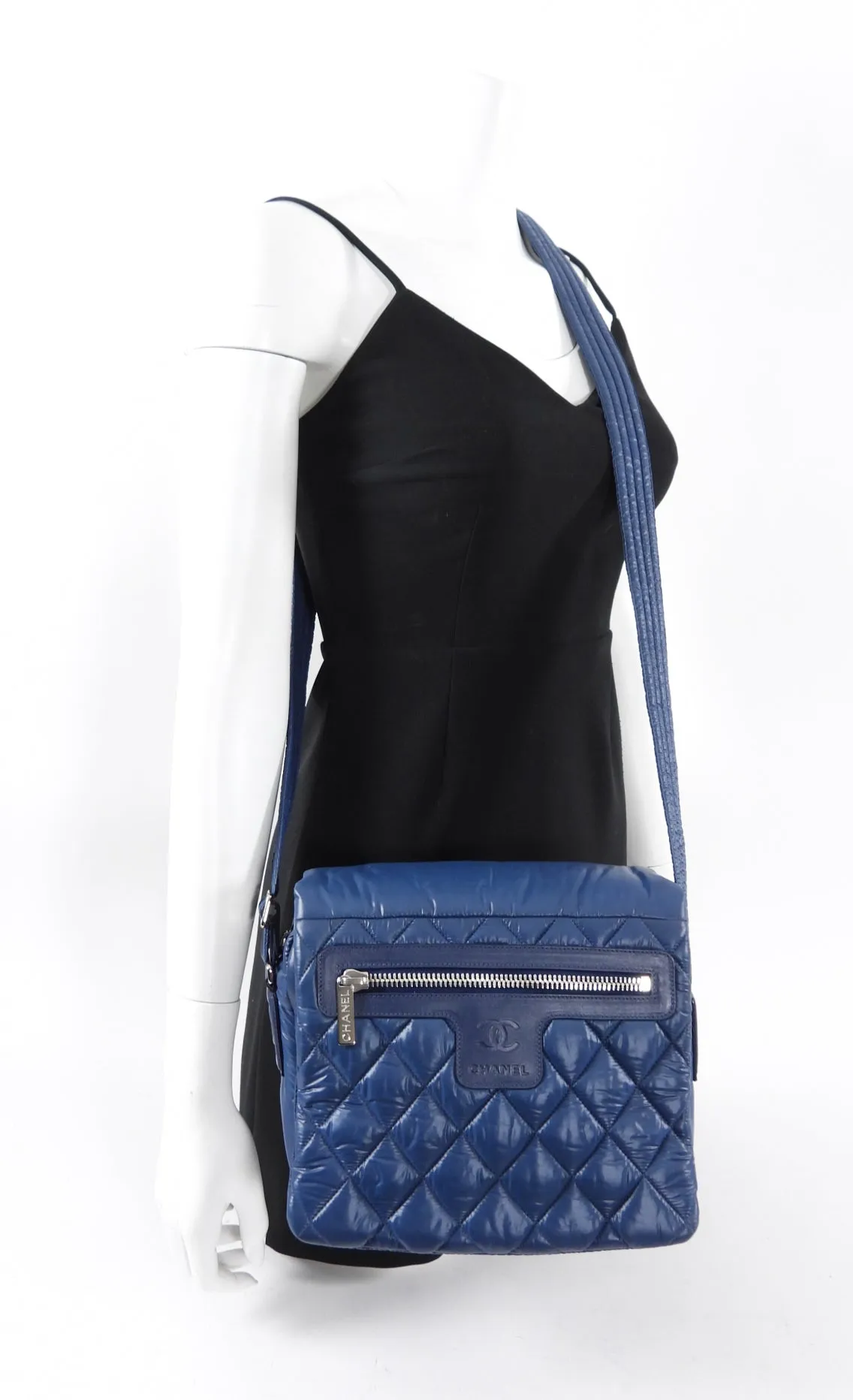 Chanel Blue Nylon Coco Cocoon Crossbody Messenger Bag