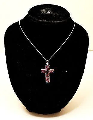 Christian Cross Pendant With Colored Gemstones 1#