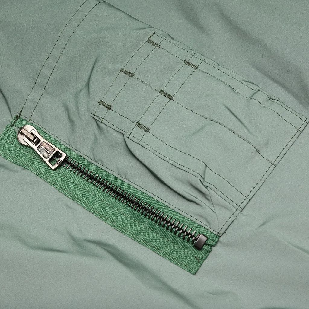 Classic Bomber w/ Leather Patch - Green