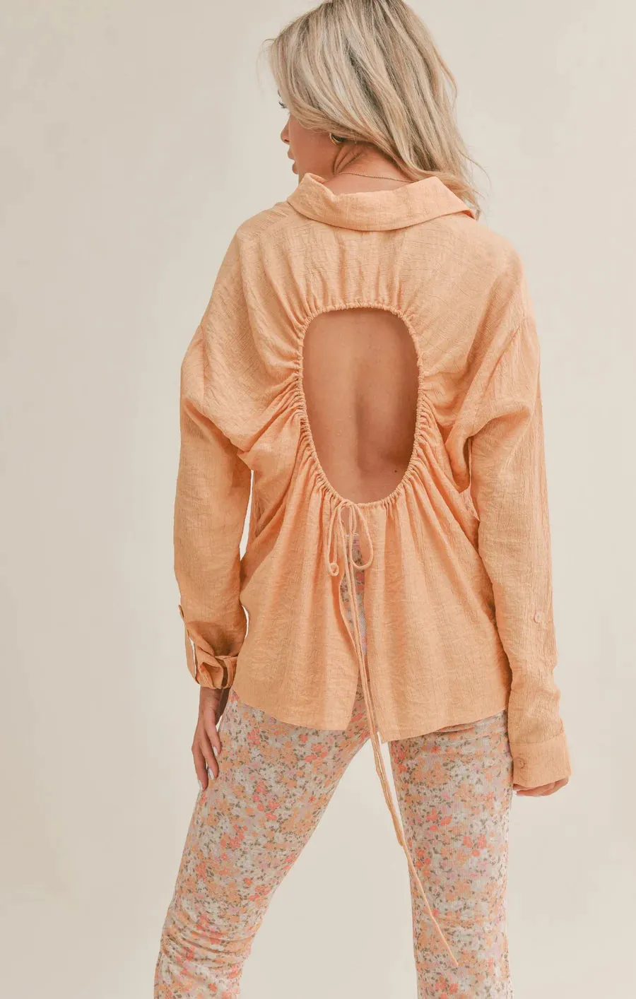 Clementine Crush Cutout Shirt