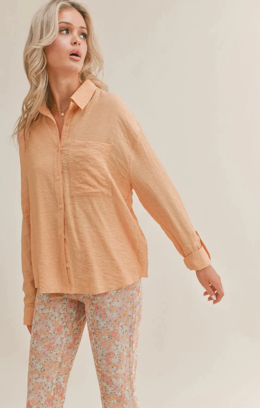 Clementine Crush Cutout Shirt