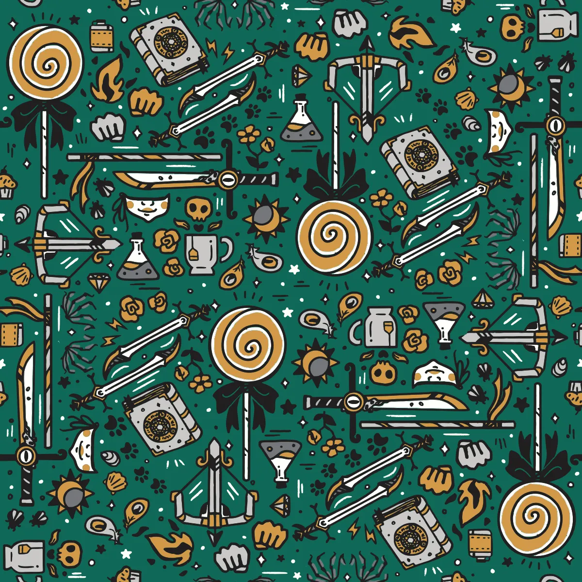 Critical Role Wrapping Paper 4 Pack: Green & Silver