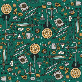 Critical Role Wrapping Paper 4 Pack: Green & Silver