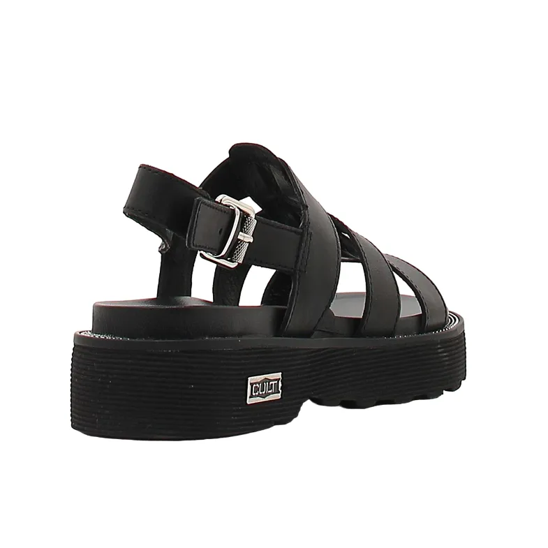 Cult Ziggy 3137 black leather women's sandal