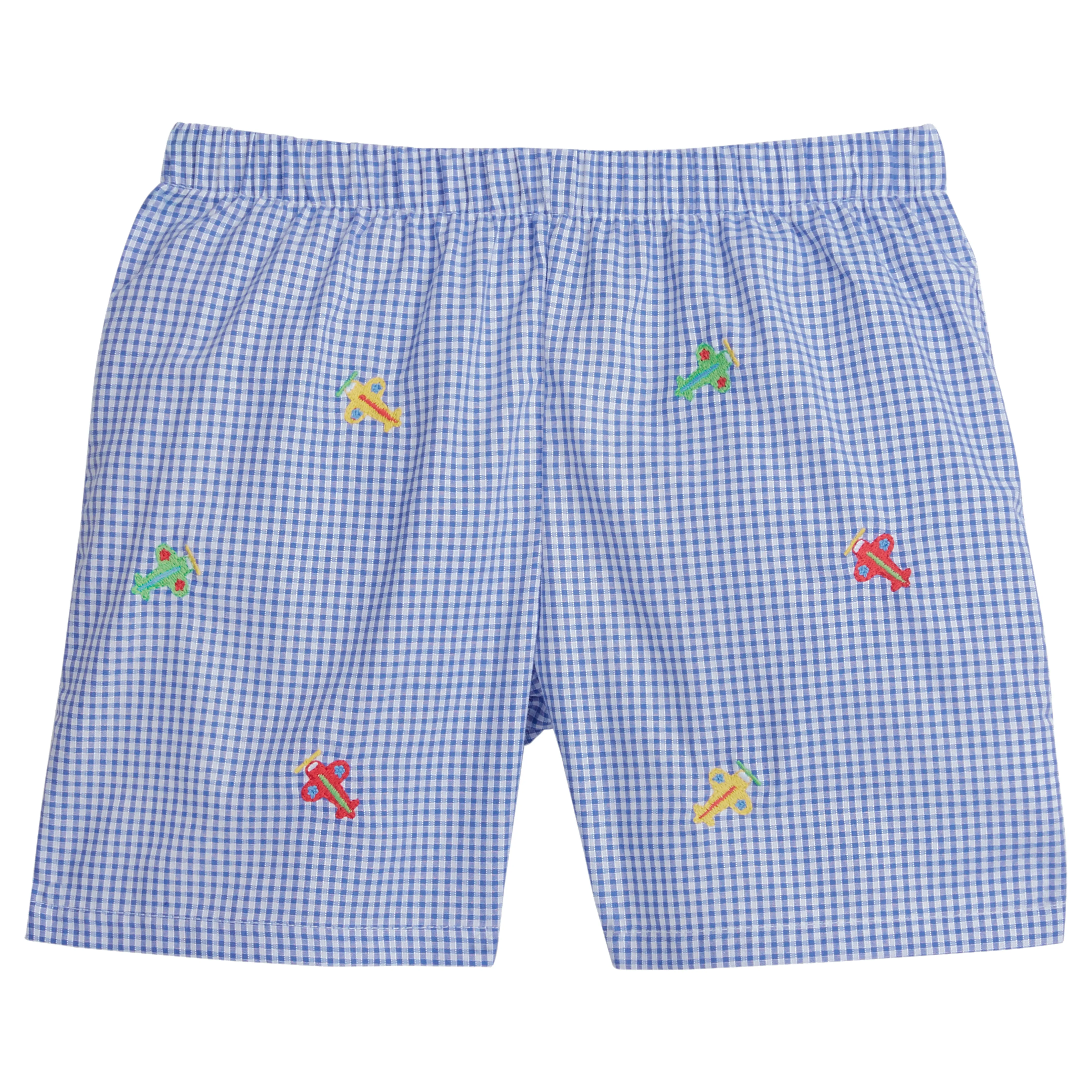 Embroidered Basic Short - Airplanes