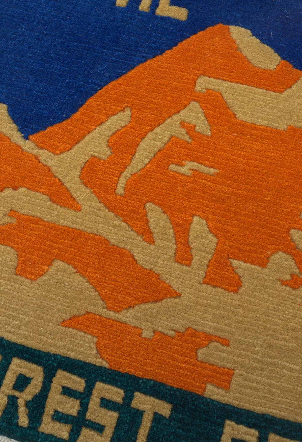 Everest Wool Rug / Royal x Orange