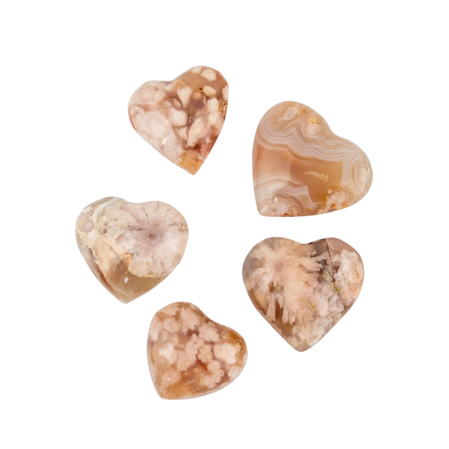 Flower Agate Heart