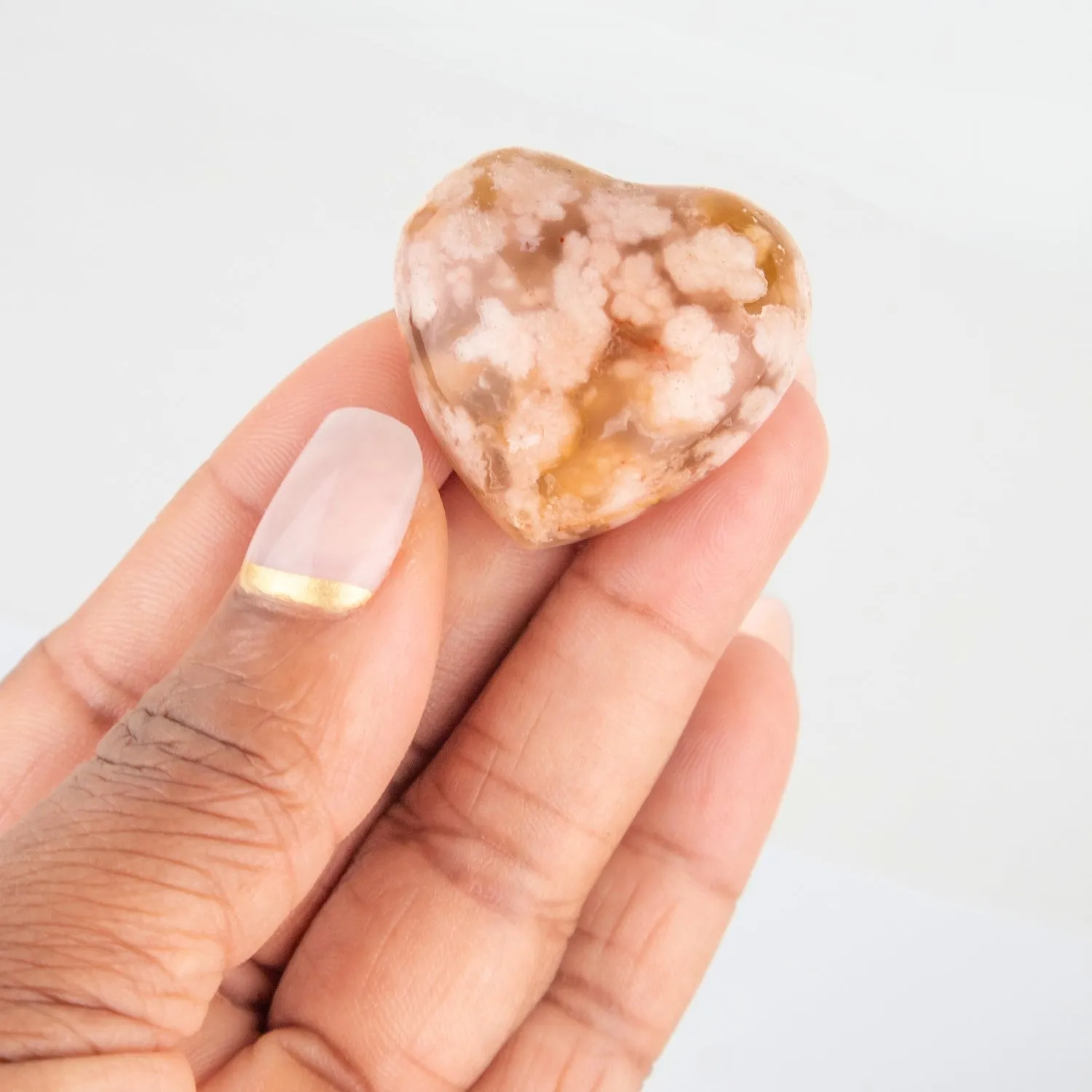 Flower Agate Heart