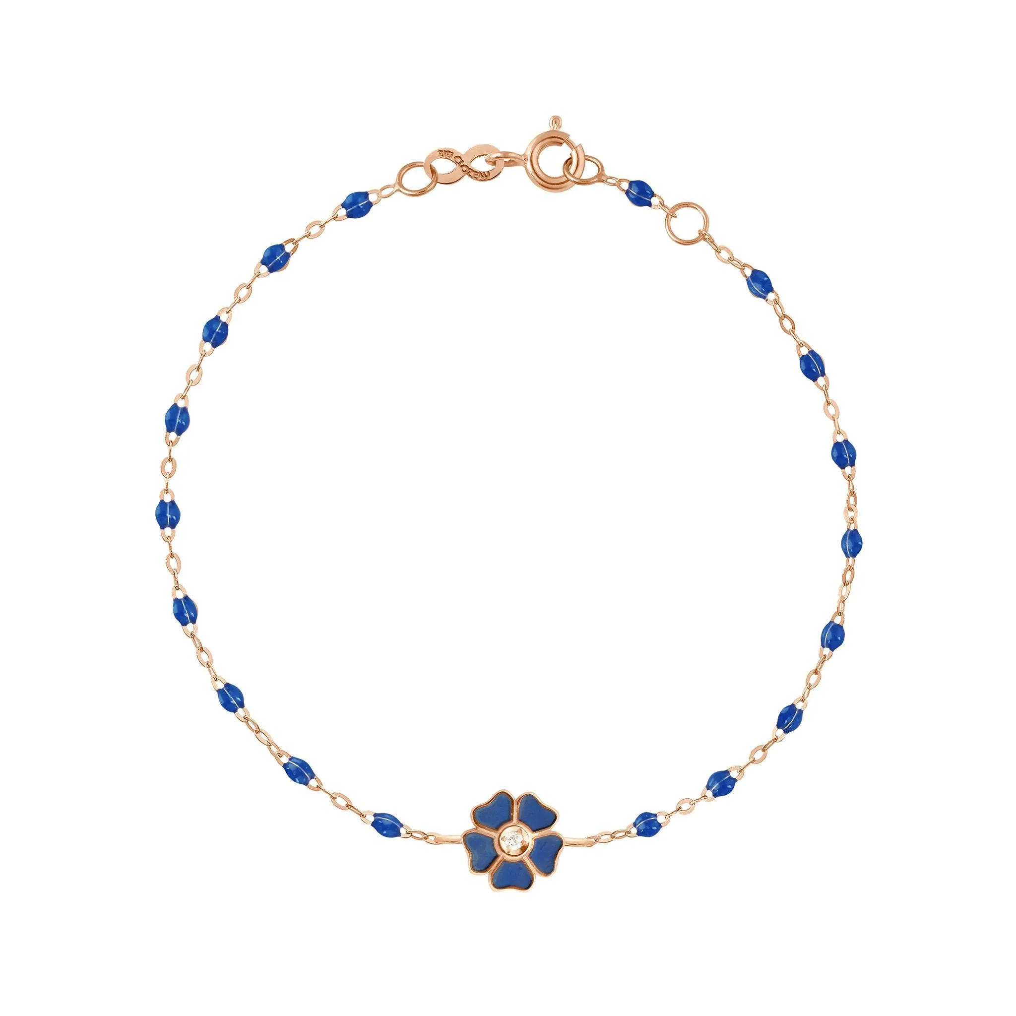 Flower Classic Gigi Lapis Diamond Bracelet, Rose Gold, 6.7"