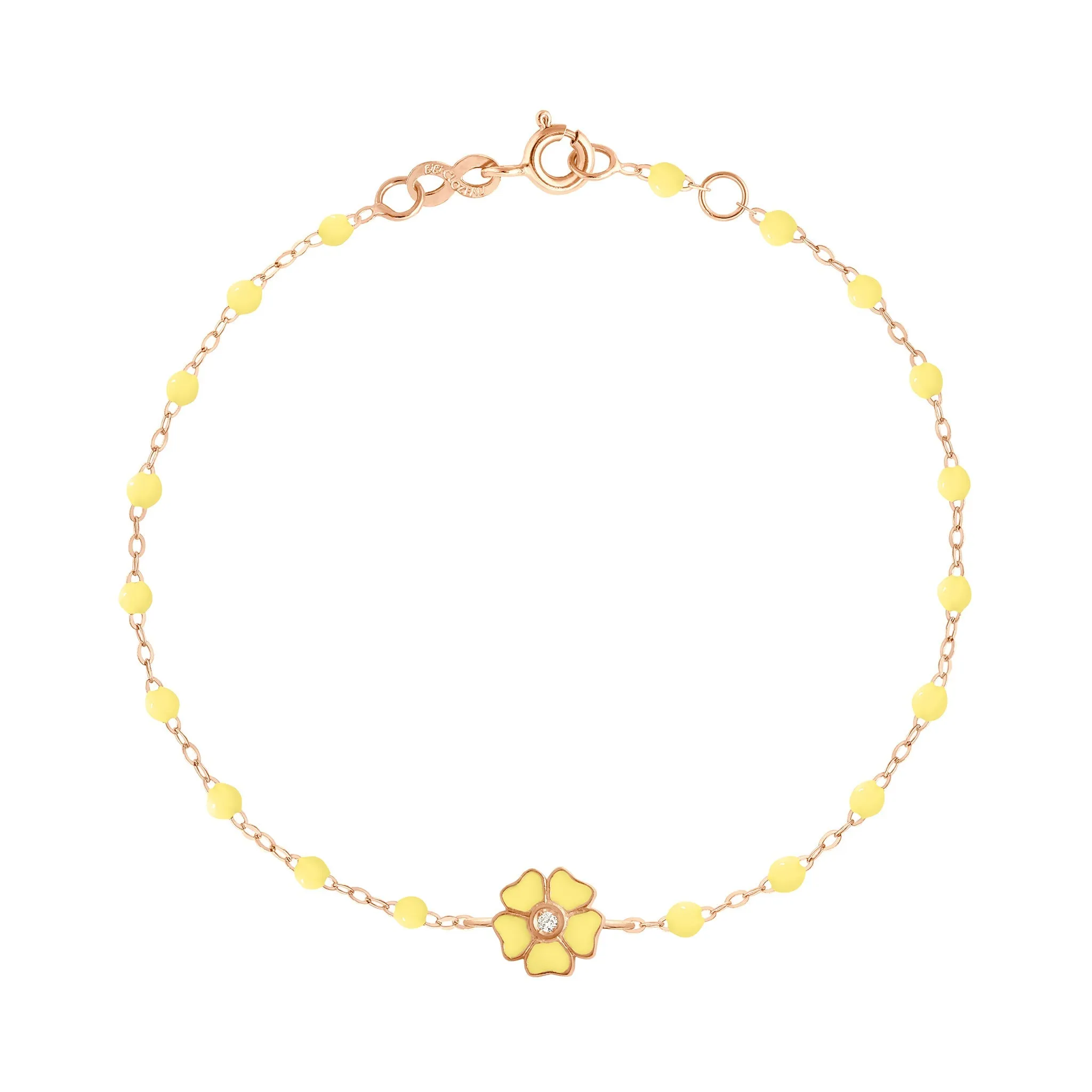 Flower Classic Gigi Mimosa diamond bracelet, Rose Gold, 6.7"