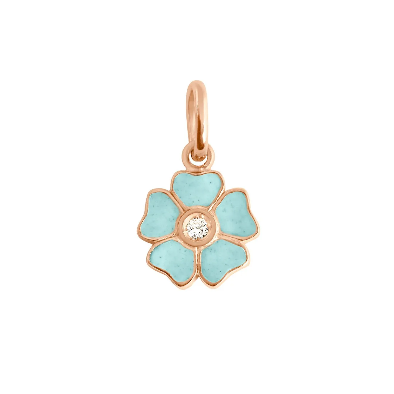 Flower Iceberg diamond pendant, Rose Gold