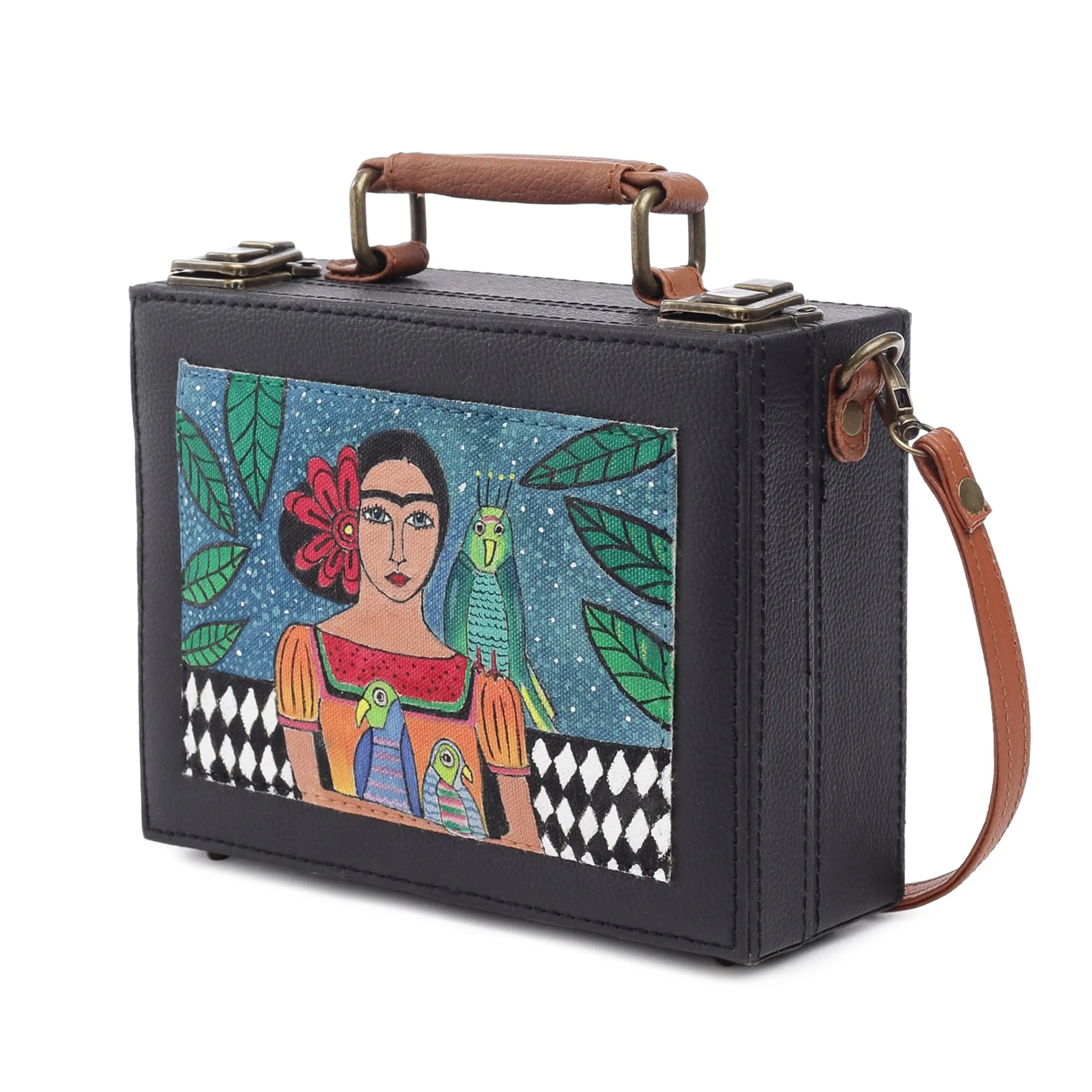 Frida Kahlo Hand-painted crossbody Sling Bag for women