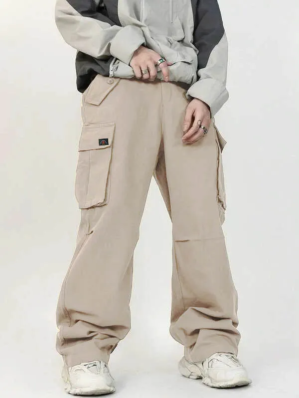 Front Pocket Drawstring Parachute Cargo Pants