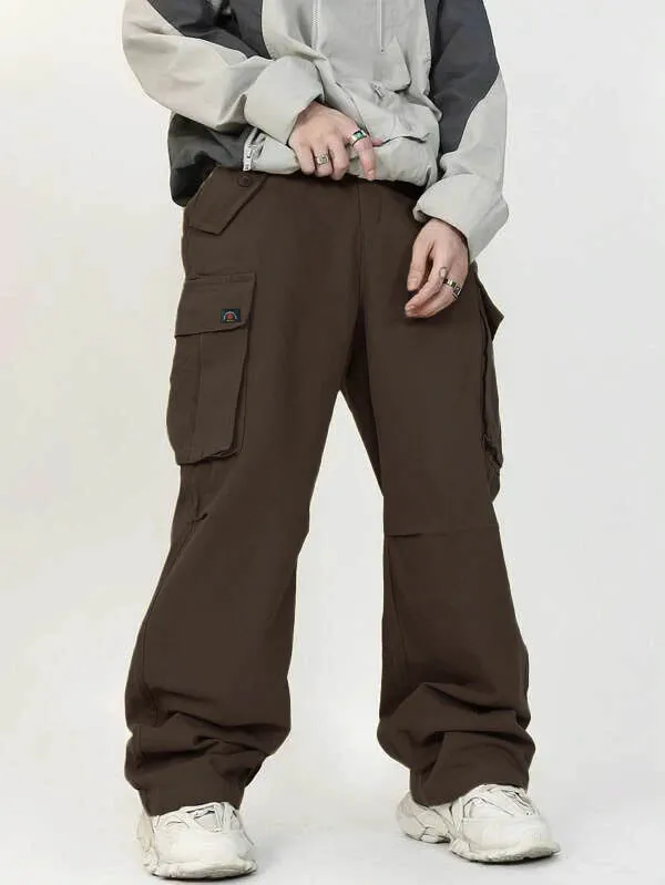 Front Pocket Drawstring Parachute Cargo Pants