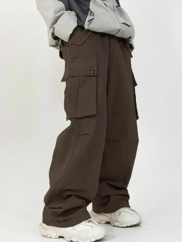 Front Pocket Drawstring Parachute Cargo Pants