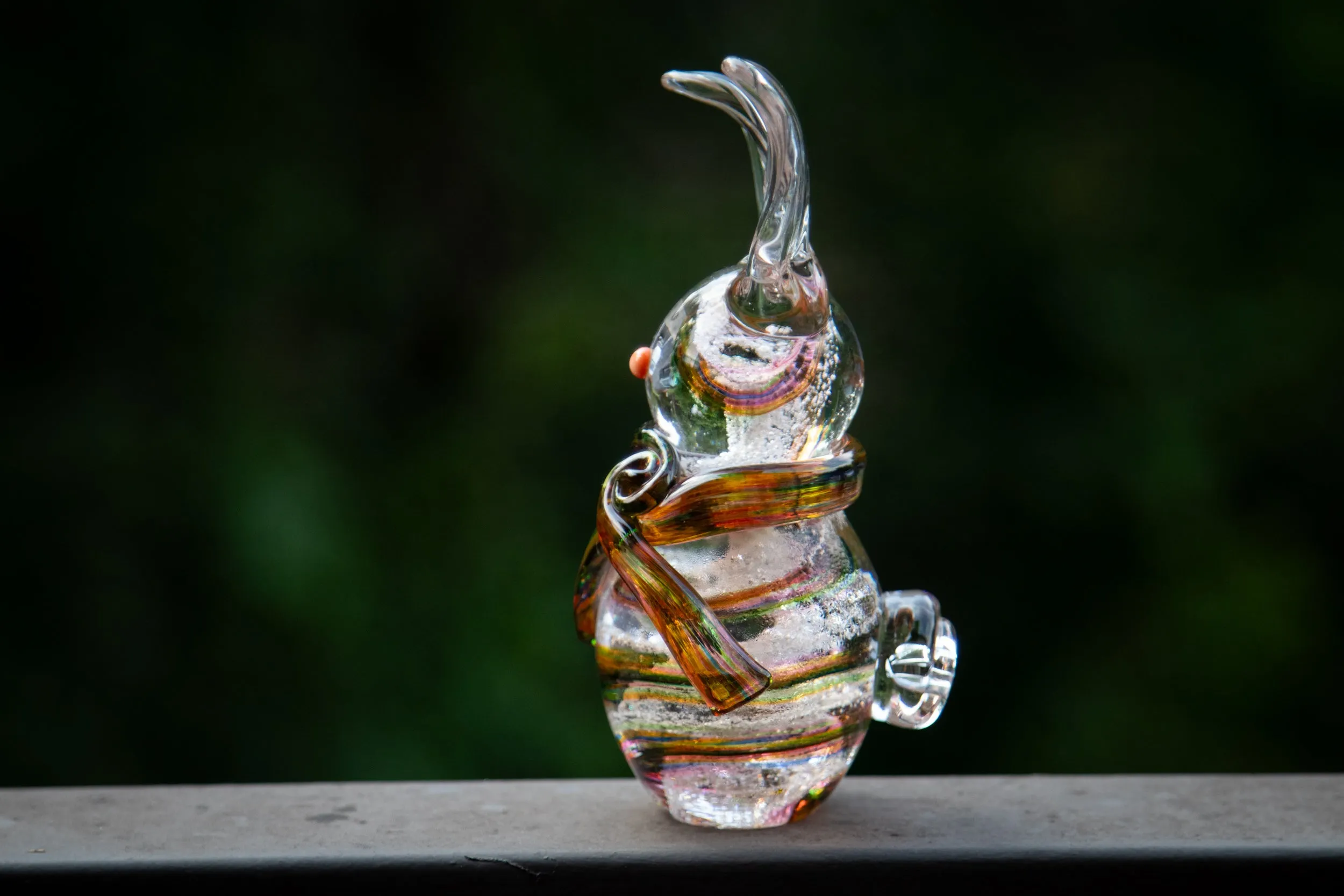 Glass Bunny Rabbit with Cremation Ash