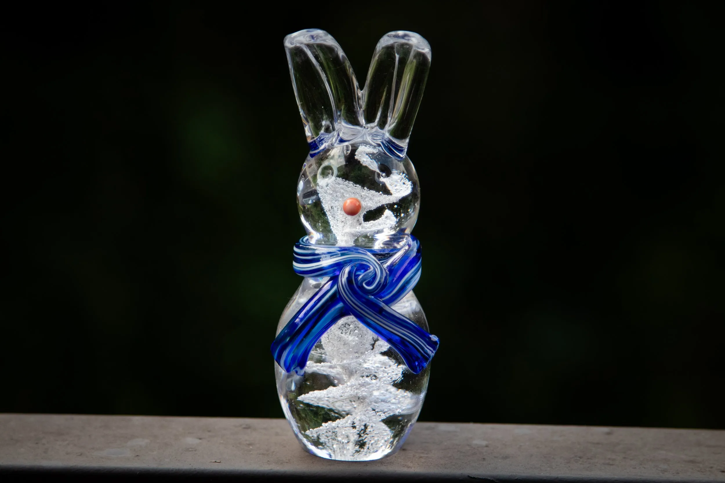 Glass Bunny Rabbit with Cremation Ash