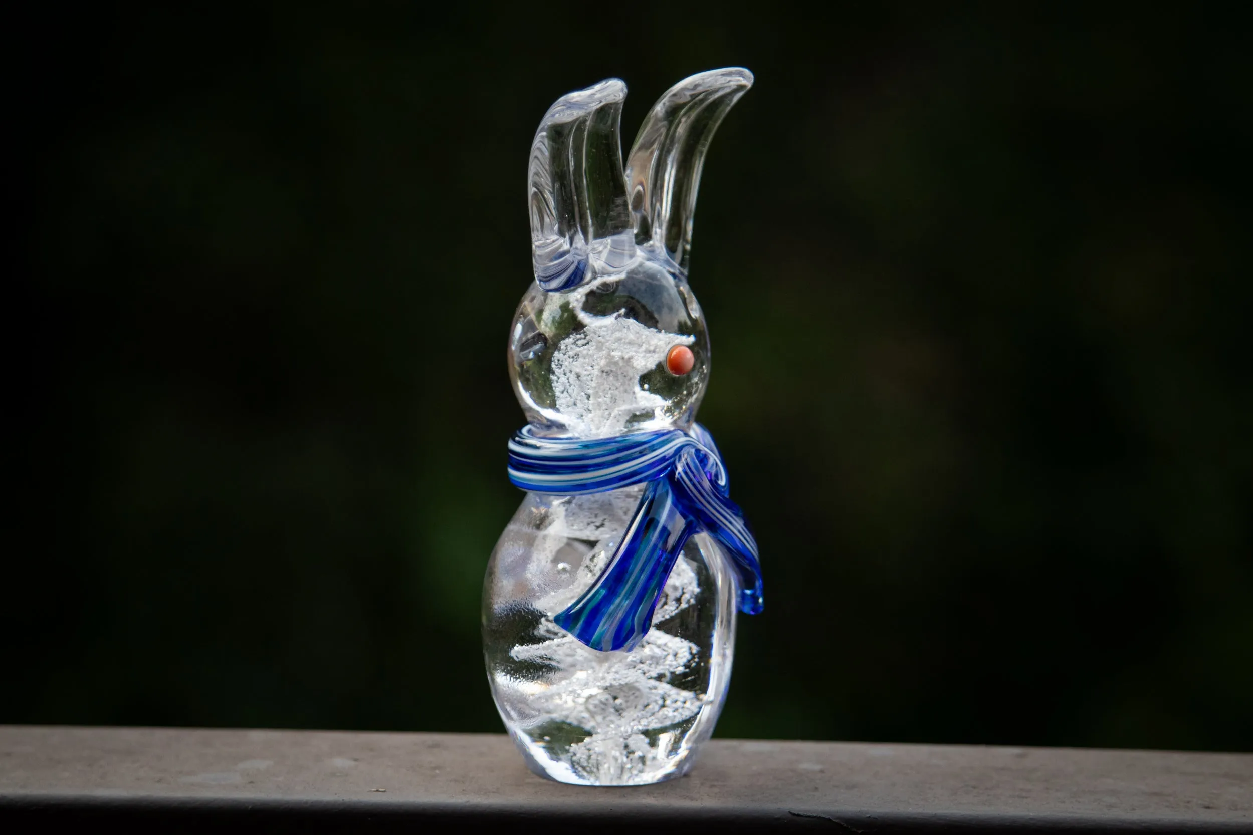 Glass Bunny Rabbit with Cremation Ash