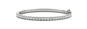 GRACE 4 Carat Diamond Bangle Bracelet in 14K 18K Gold 20 pointer H Color I1 Clarity By Mike Nekta