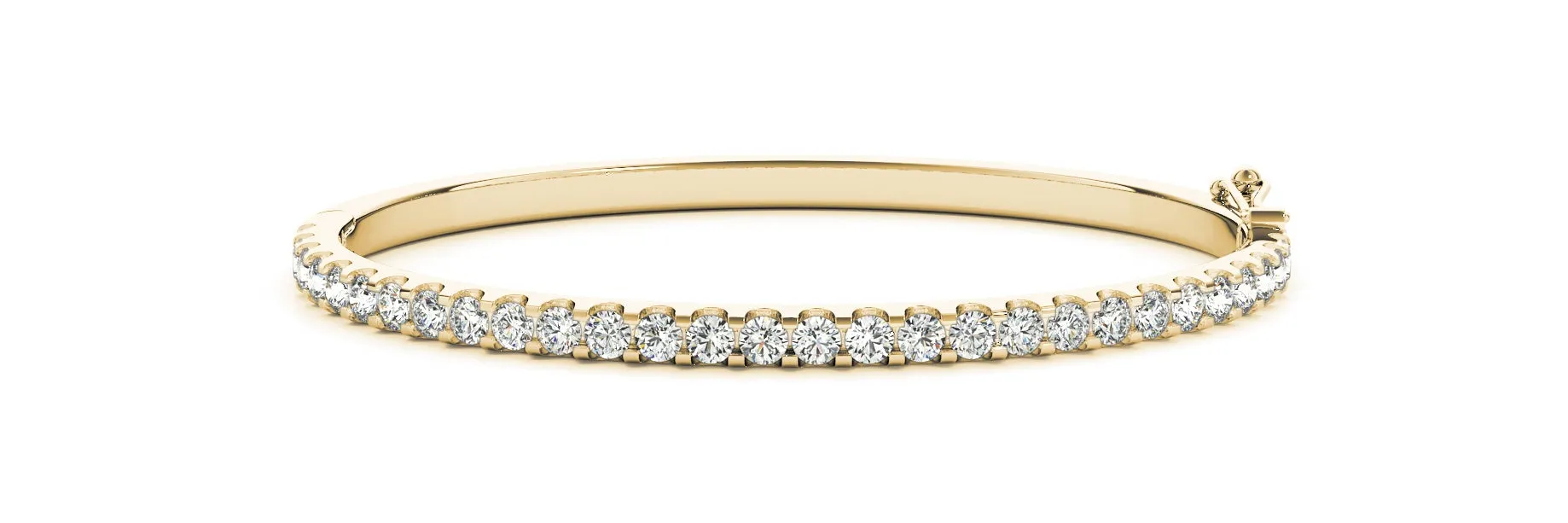 GRACE 4 Carat Diamond Bangle Bracelet in 14K 18K Gold 20 pointer H Color I1 Clarity By Mike Nekta