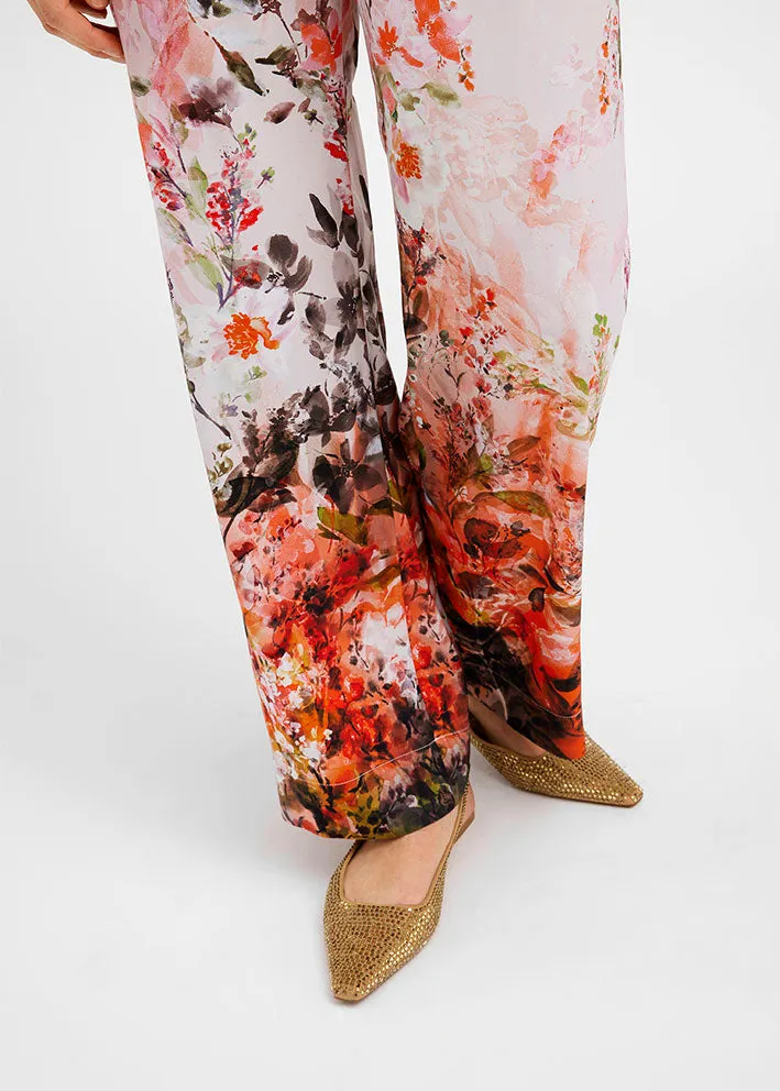 Gustav Bay wide leg pants 49004-82285 Bukser - Faded Flower Print