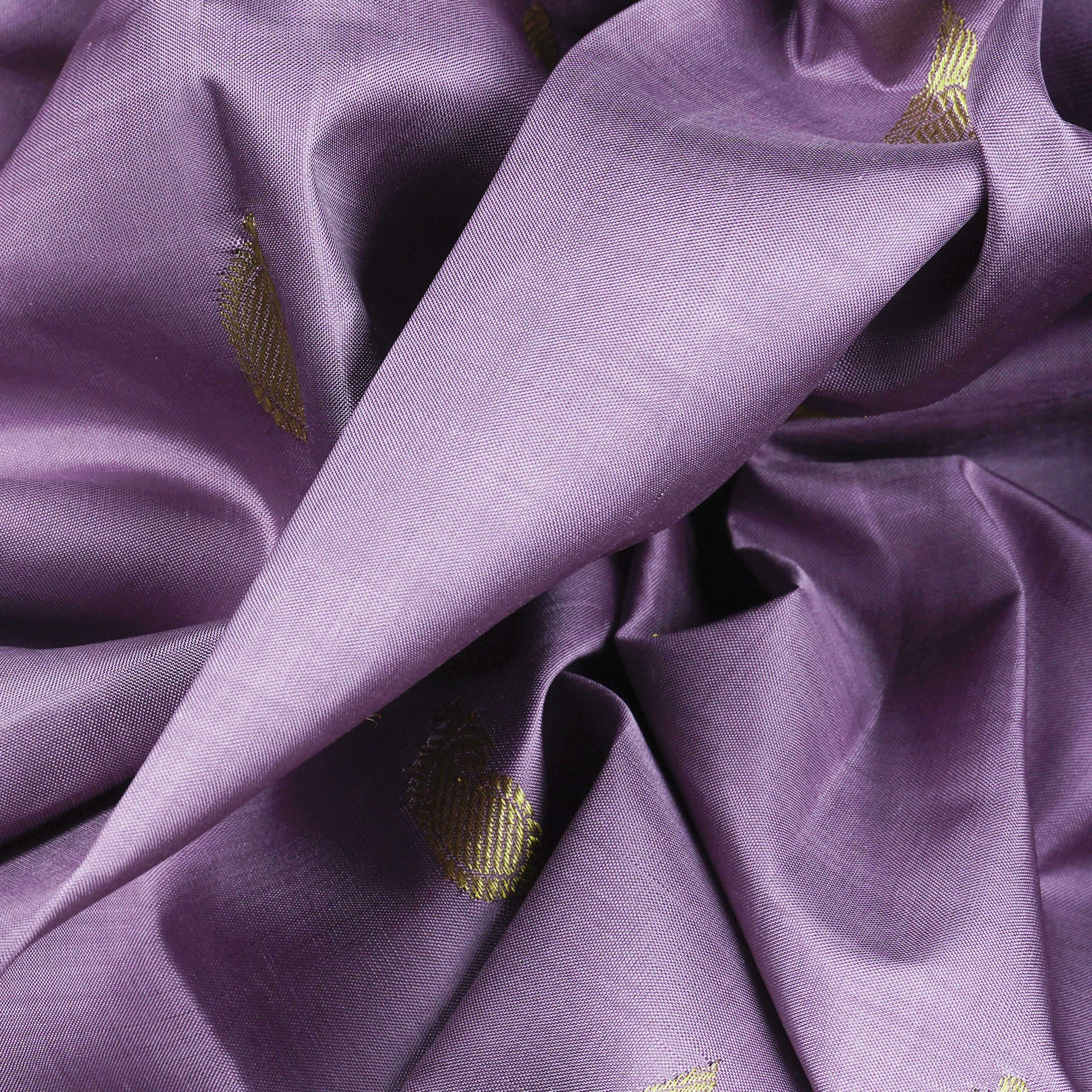 Handwoven Lilac with Pink Kanjivaram Silk Saree - 1918T009002DSC