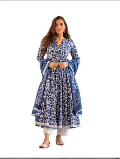 Indigo Anarkali Blue Uk Next Day