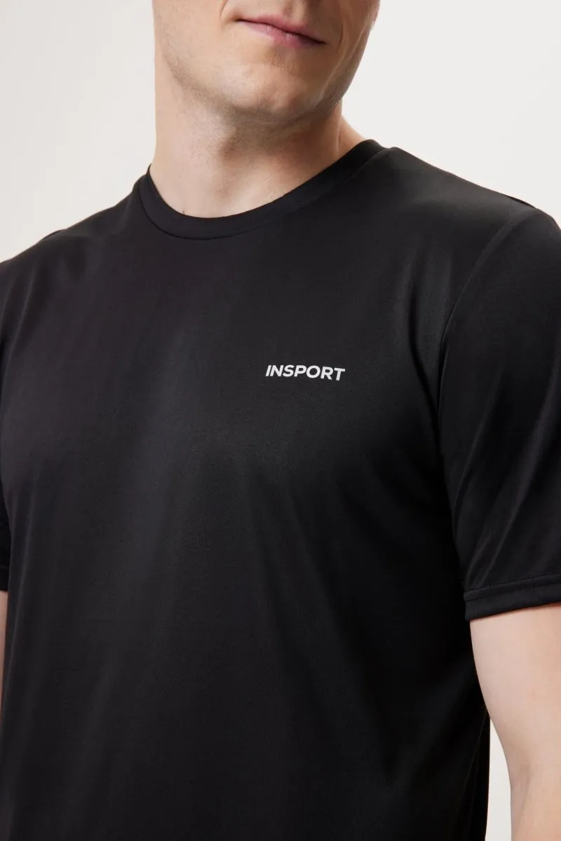 INSPORT MEN'S CLASSIC RUN BLACK TEE