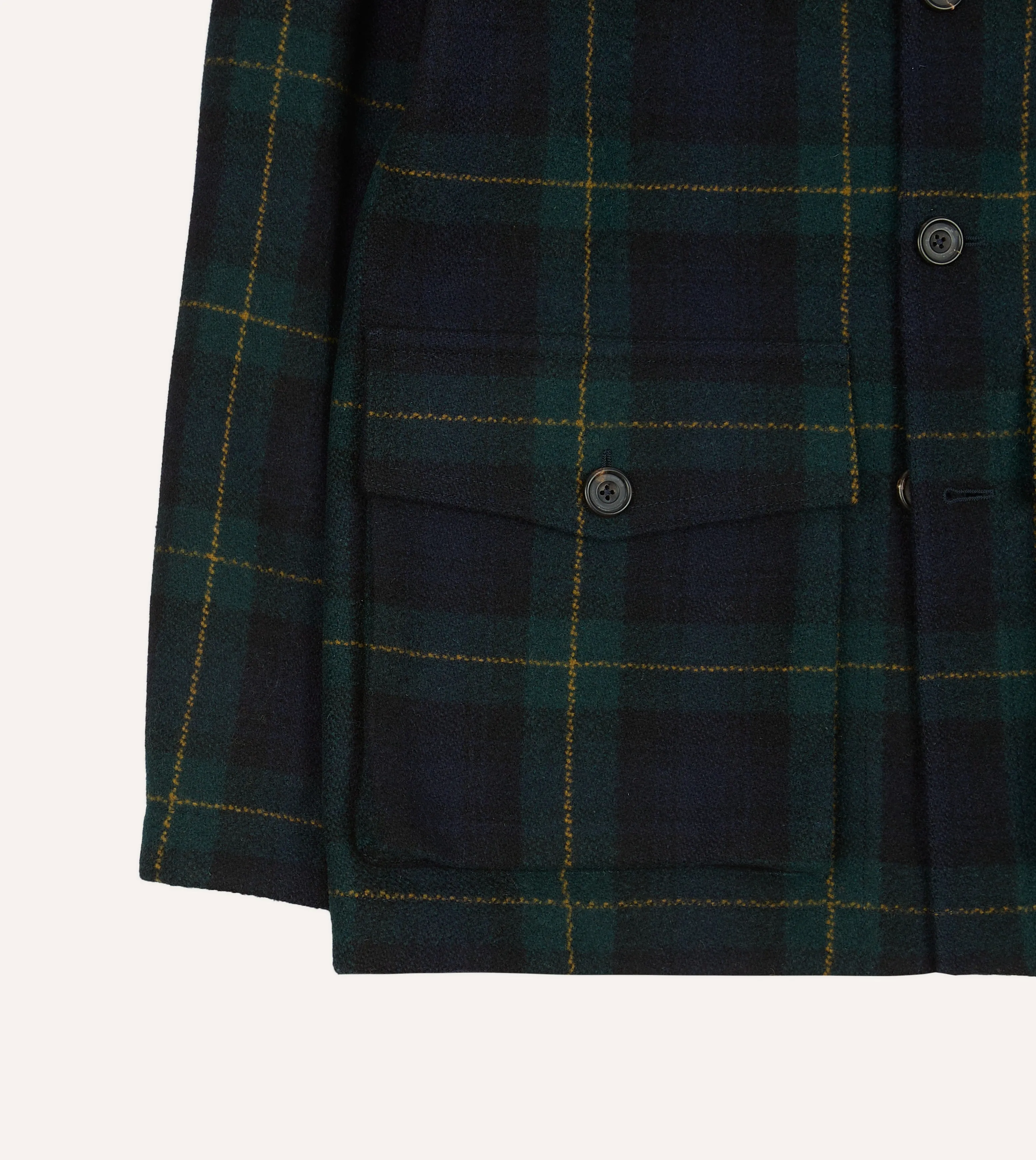 Johnston Check Melton Wool Donkey Chore Jacket