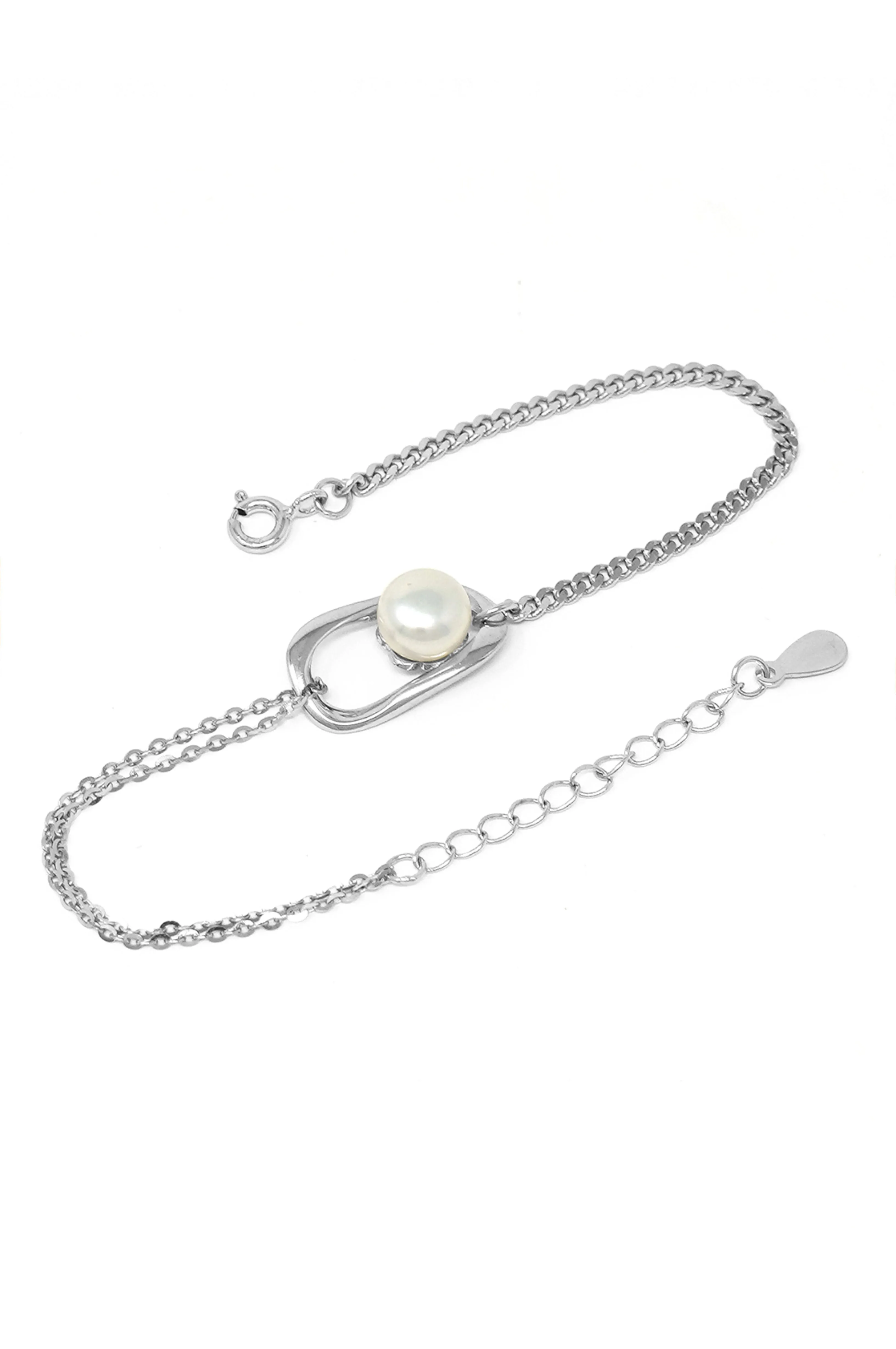 Joy Of Dance Pearl Sterling Silver Chain Bracelet