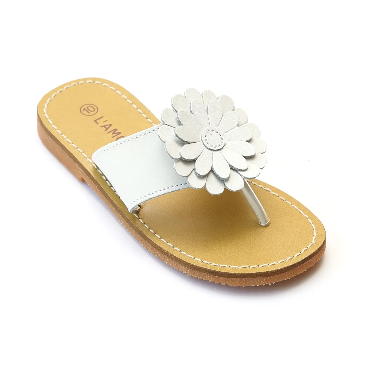 L'Amour Girls Tonal Flower Thong Sandal