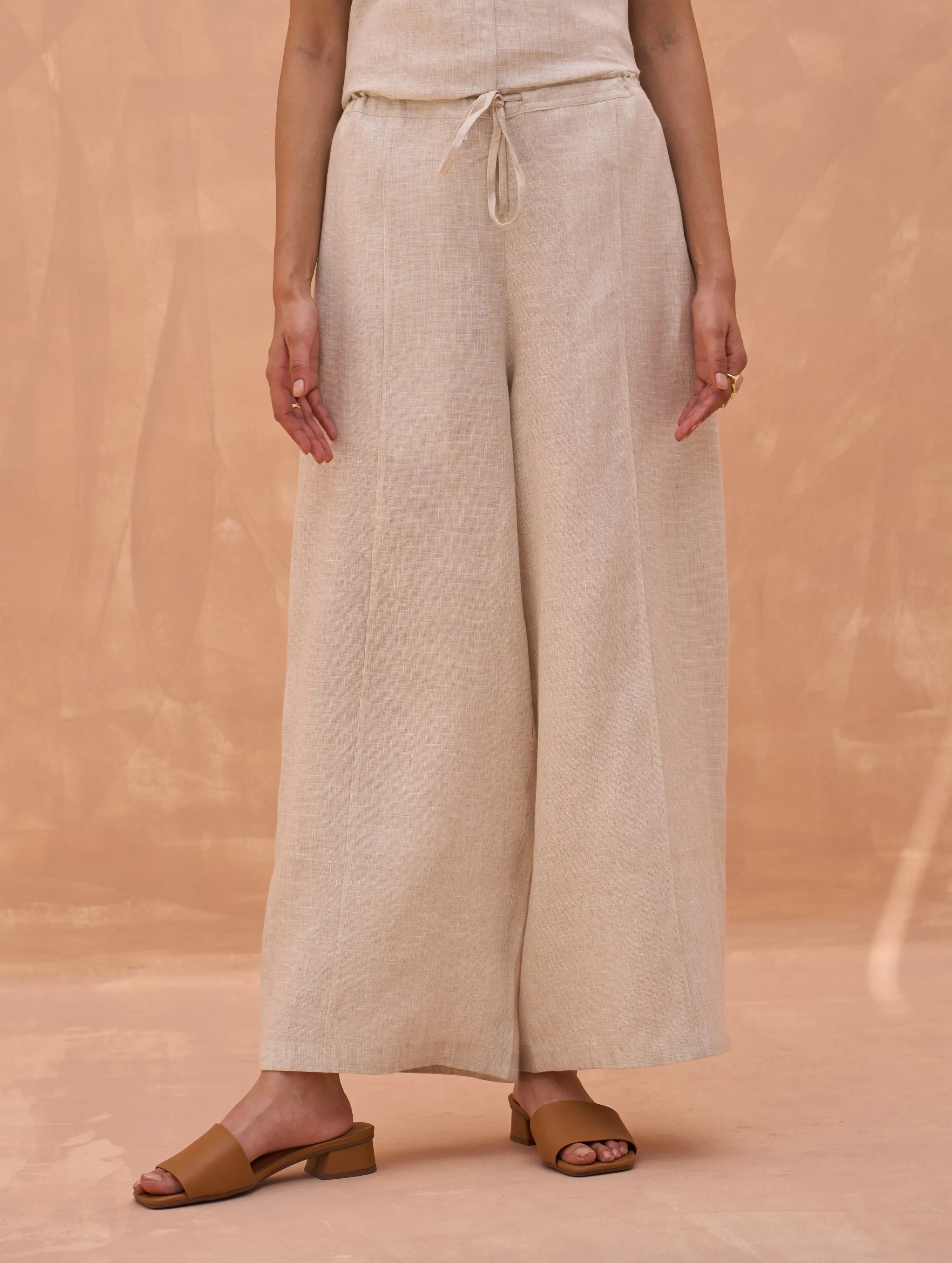 Liz Linen Pant - Off White