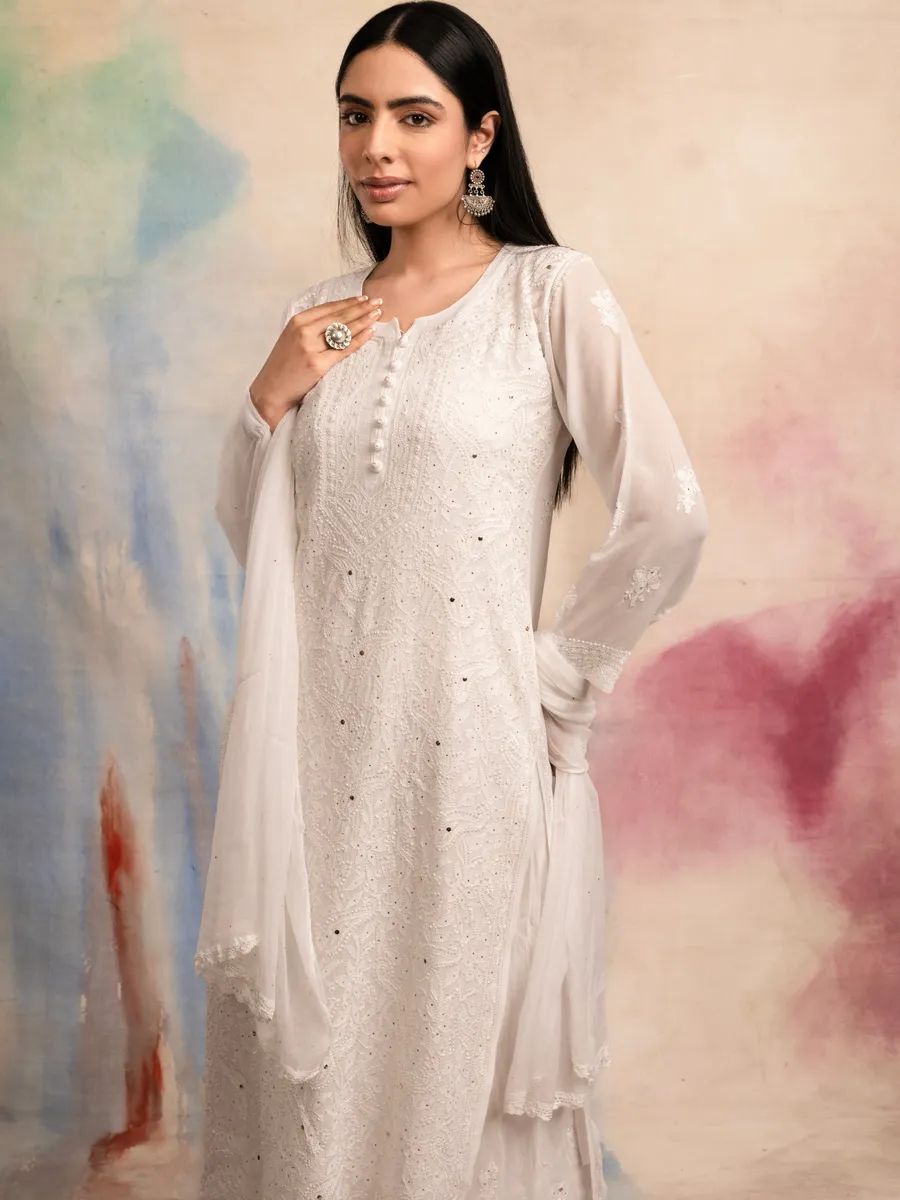 Nagma Premium Chikankari Mukaish Viscose Set