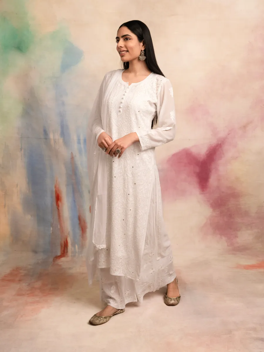 Nagma Premium Chikankari Mukaish Viscose Set