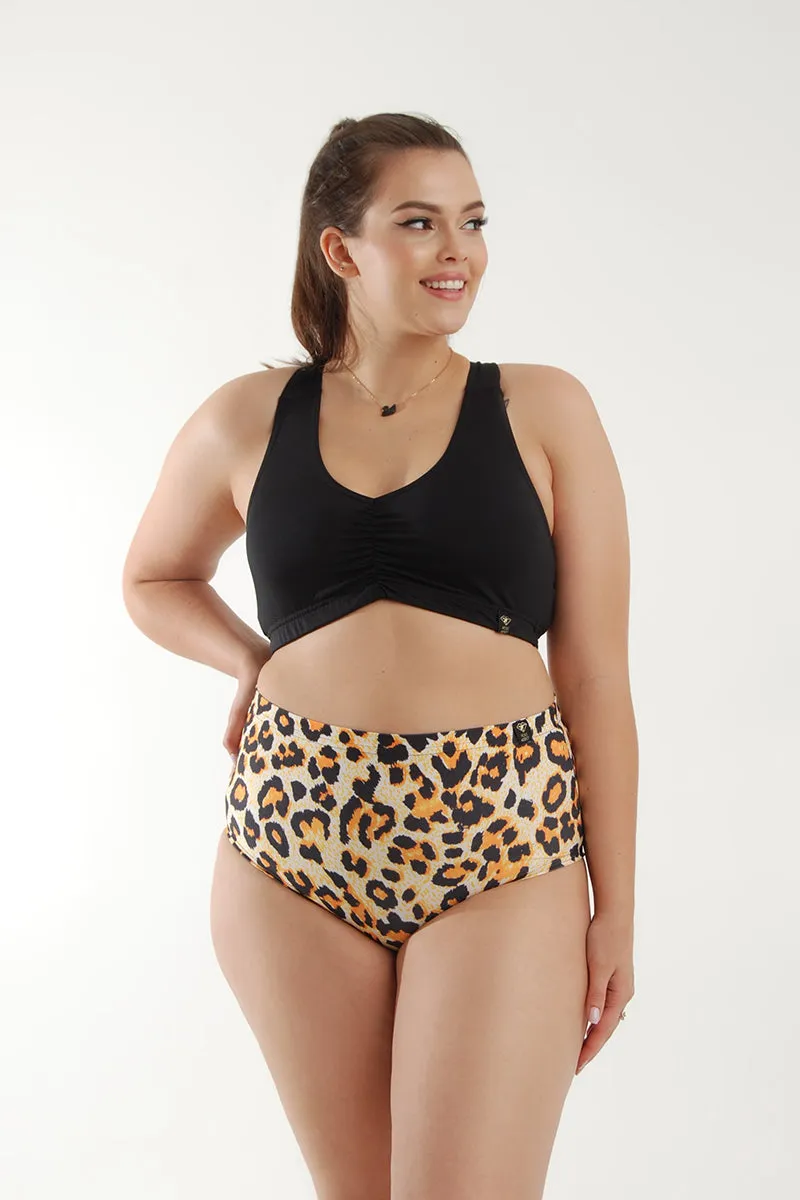 Pole Addict High Waisted Shorts - Sunrise Leopard