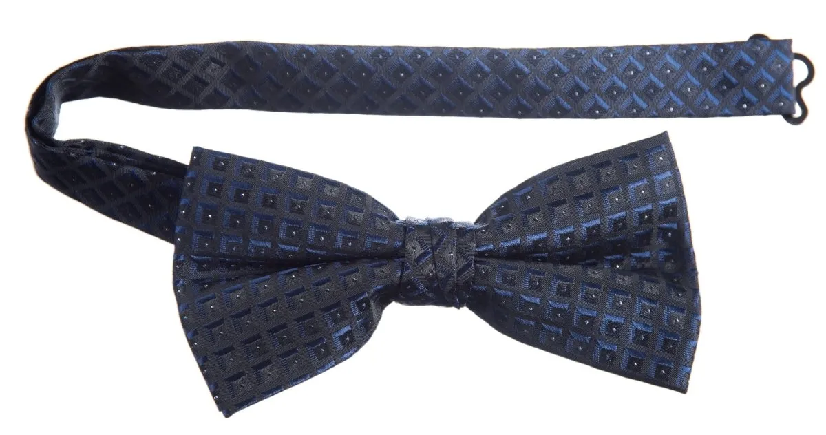 Pre-tied Adjustable Bow Tie of Satin Paisley Jacquard