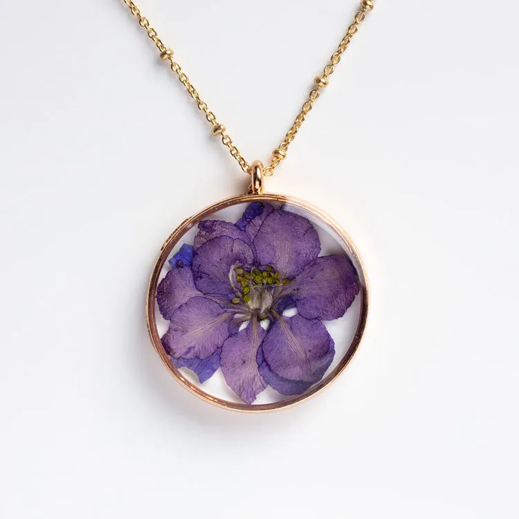 Pressed Flower Necklace