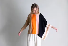 Psophía Multicolour Poncho Sweaterl