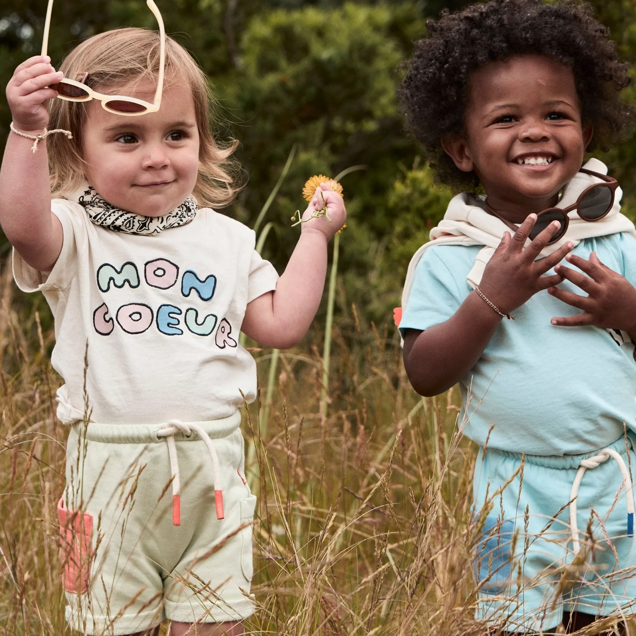 Recycled Cotton Sea Foam Baby Shorts