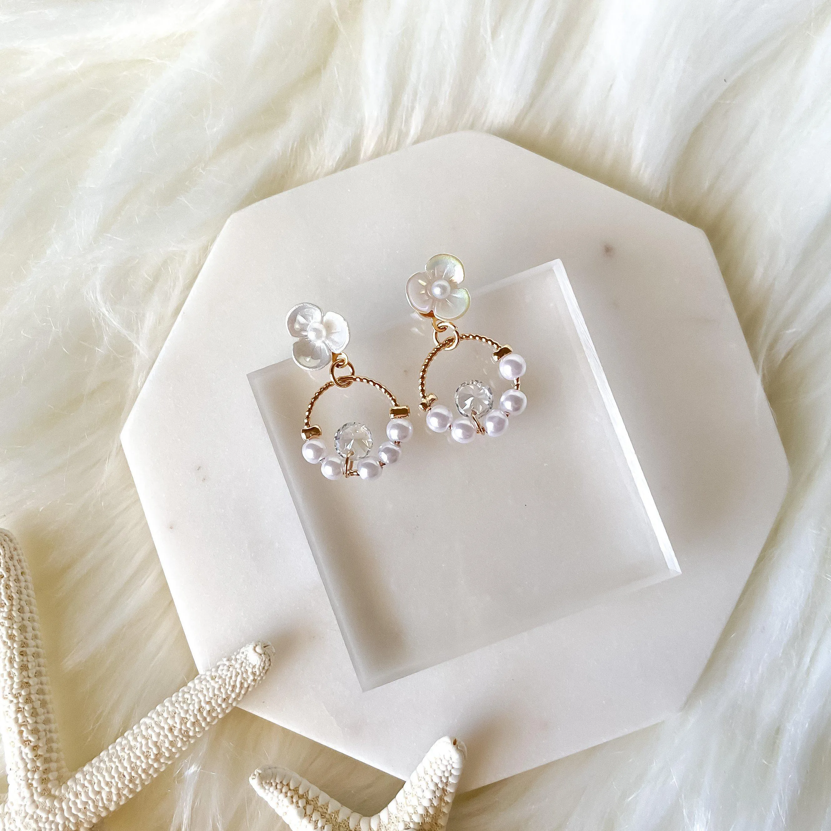 Rejoice Pearl & Flower Earrings