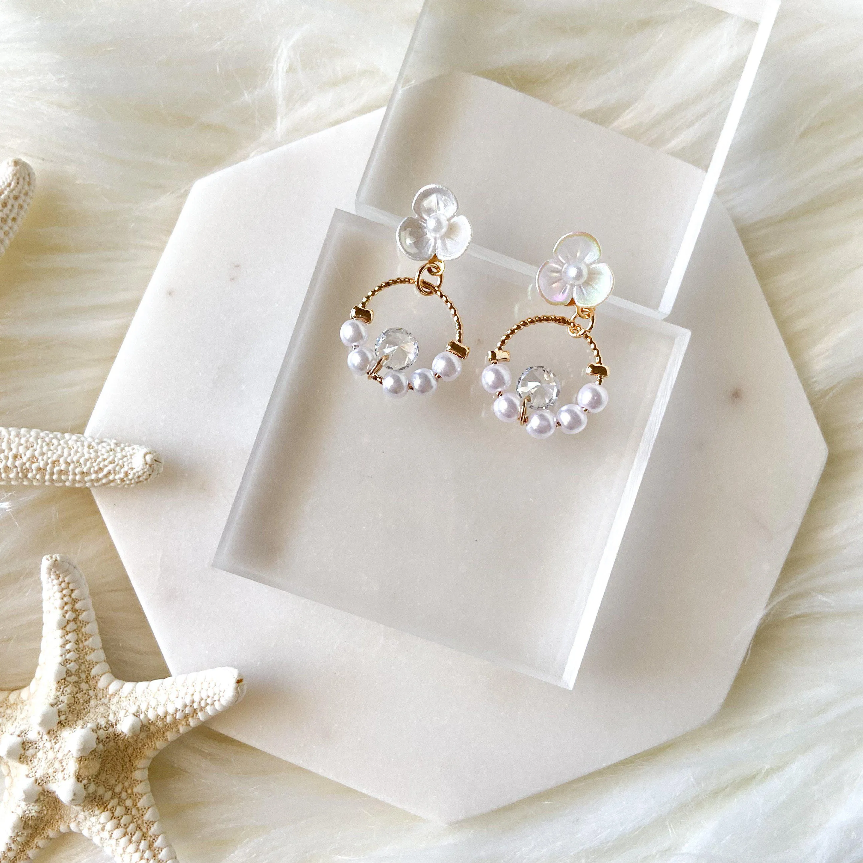 Rejoice Pearl & Flower Earrings