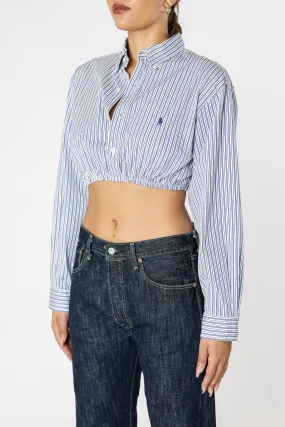 Rework Oxford Cinch Crop Shirt - M