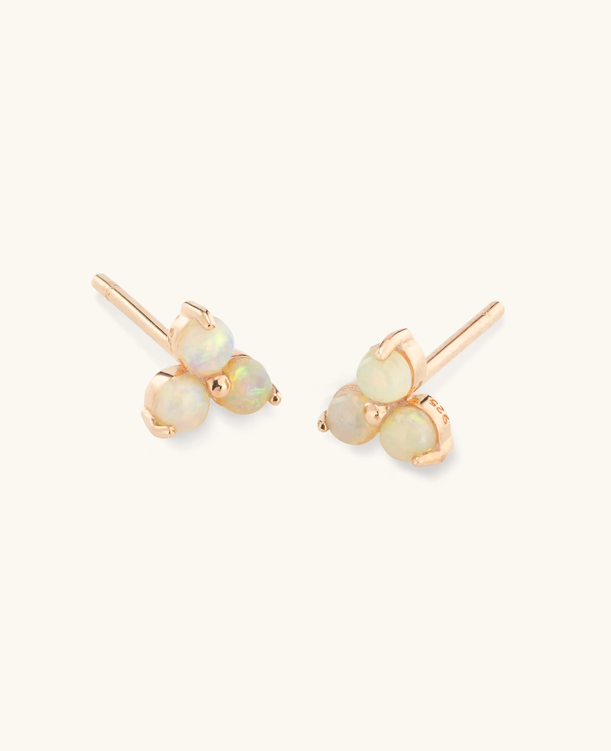 *SAMPLE SALE* Opal Large Fleur Studs Rose Gold