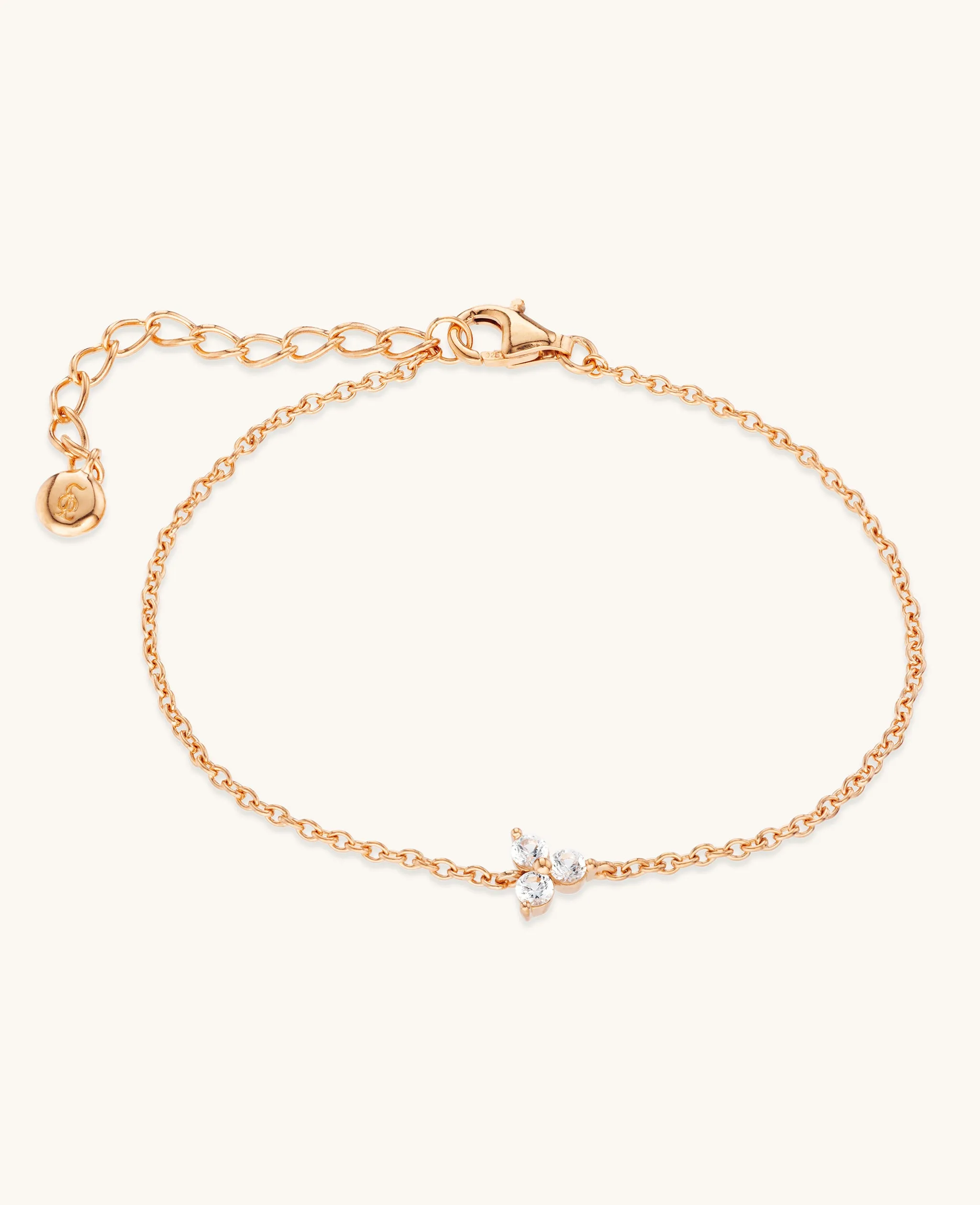 Sapphire Fleur Bracelet Rose Gold