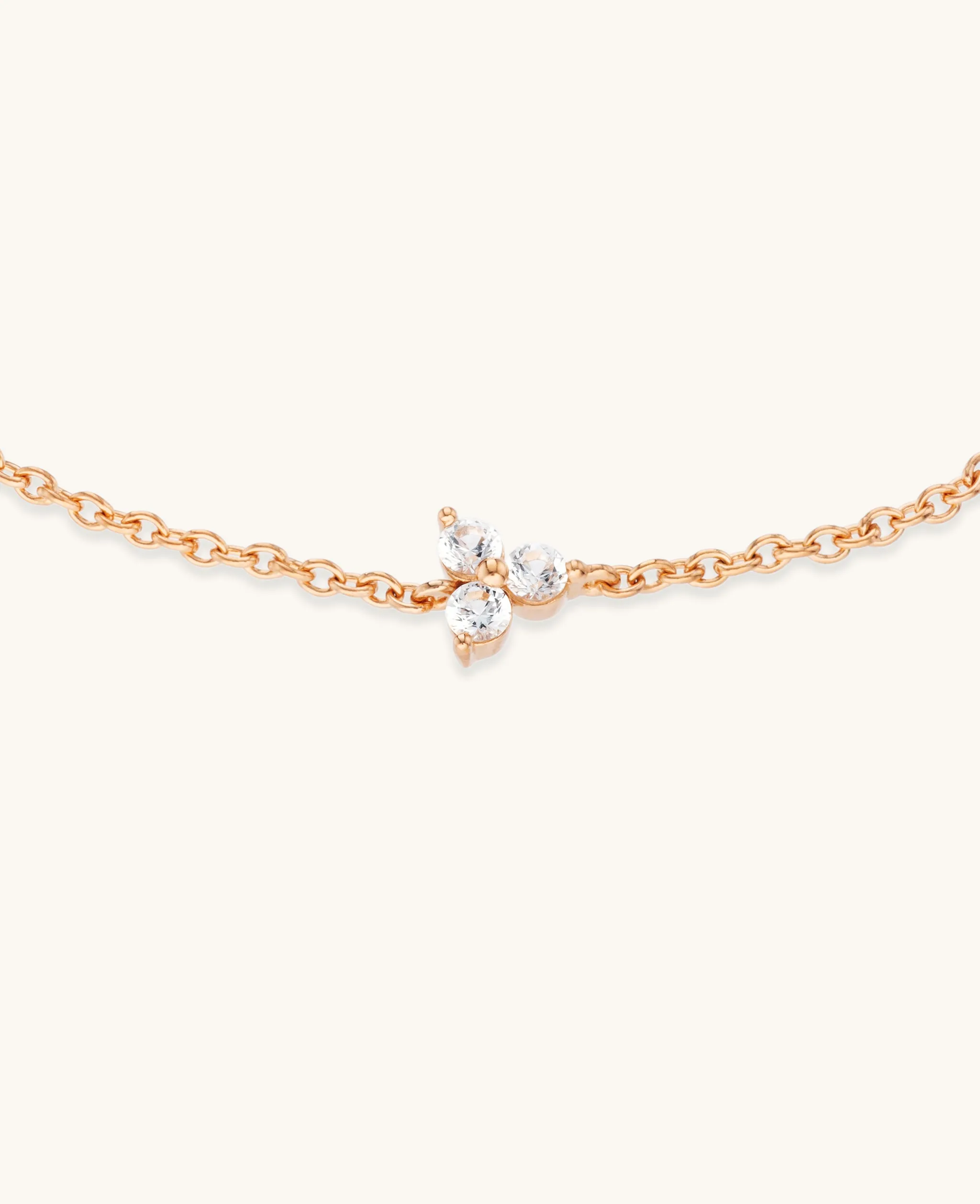 Sapphire Fleur Bracelet Rose Gold