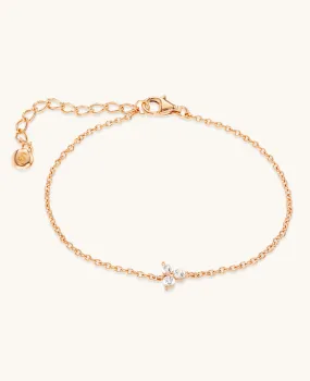 Sapphire Fleur Bracelet Rose Gold